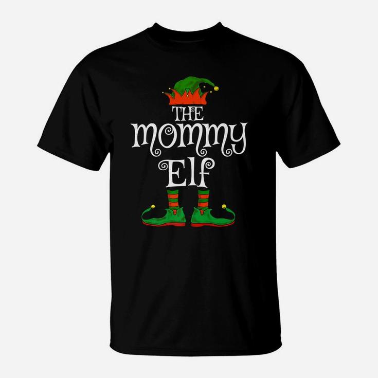 The Mommy Elf Family Matching Funny Christmas Gift Mom T-Shirt