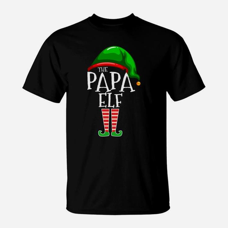 The Papa Elf Family Matching Group Christmas Gift Grandpa Sweatshirt T-Shirt