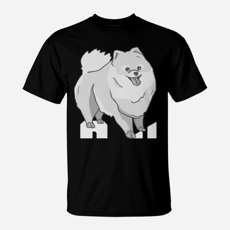 The Pomfather - Pom Father Funny Dog Dad Pomeranian Lover T-Shirt