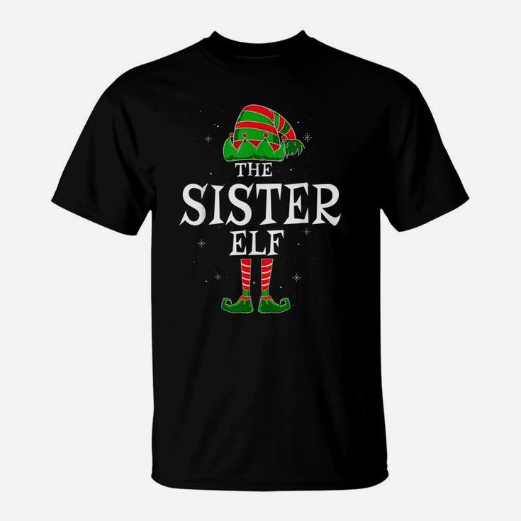 The Sister Elf Group Matching Family Christmas Girl Funny T-Shirt