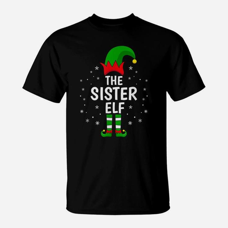 The Sister Elf Xmas Matching Family Funny Christmas Pajama T-Shirt
