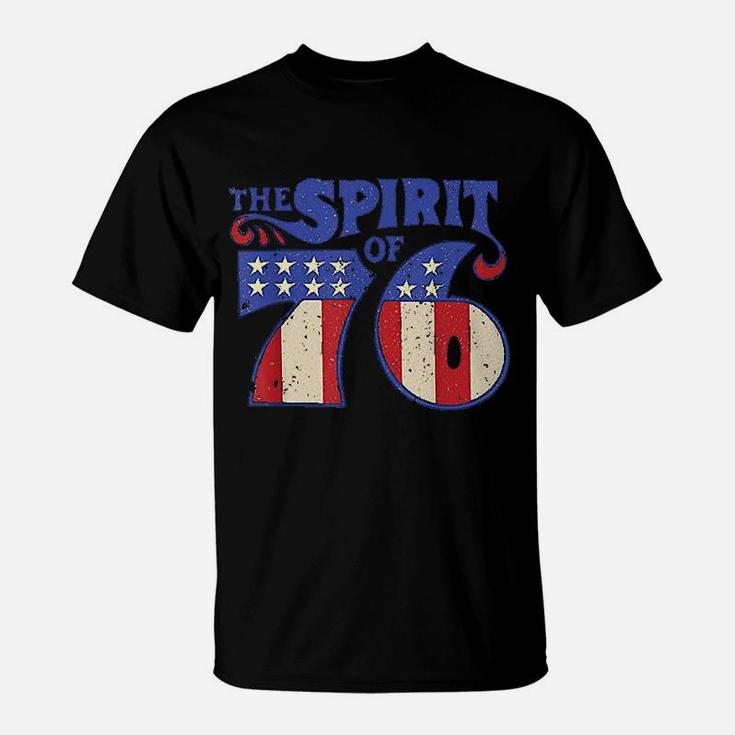 The Spirit 76 Vintage Retro 4Th Of July Independence Day T-Shirt