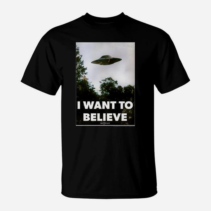 The X-Files I Want To Believe Ufo Poster T-Shirt