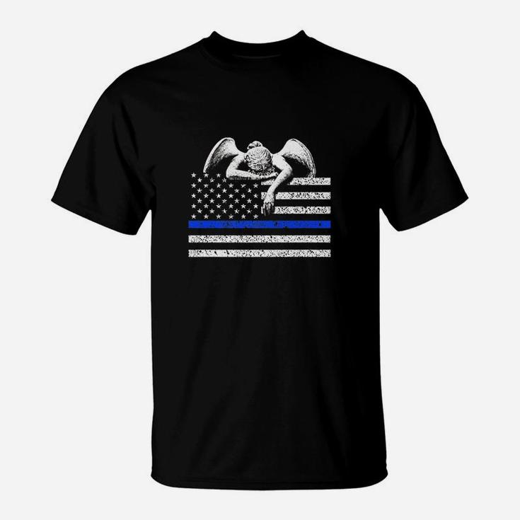 Thin Blue Line Flag To Honor The Fallen Police T-Shirt