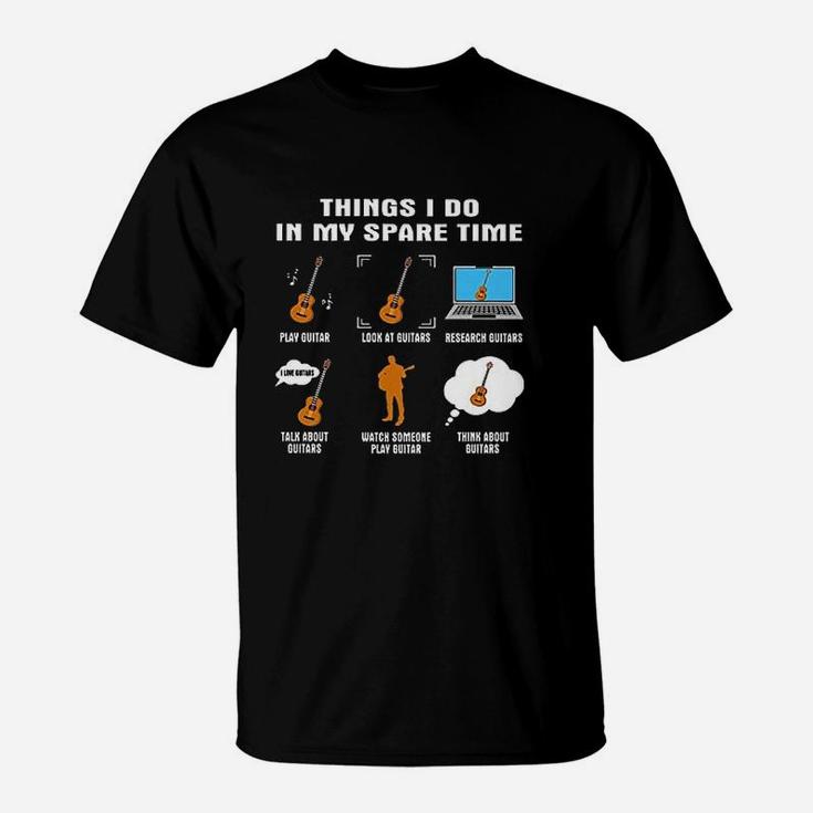 Things I Do In My Spare Time Guitar T-Shirt
