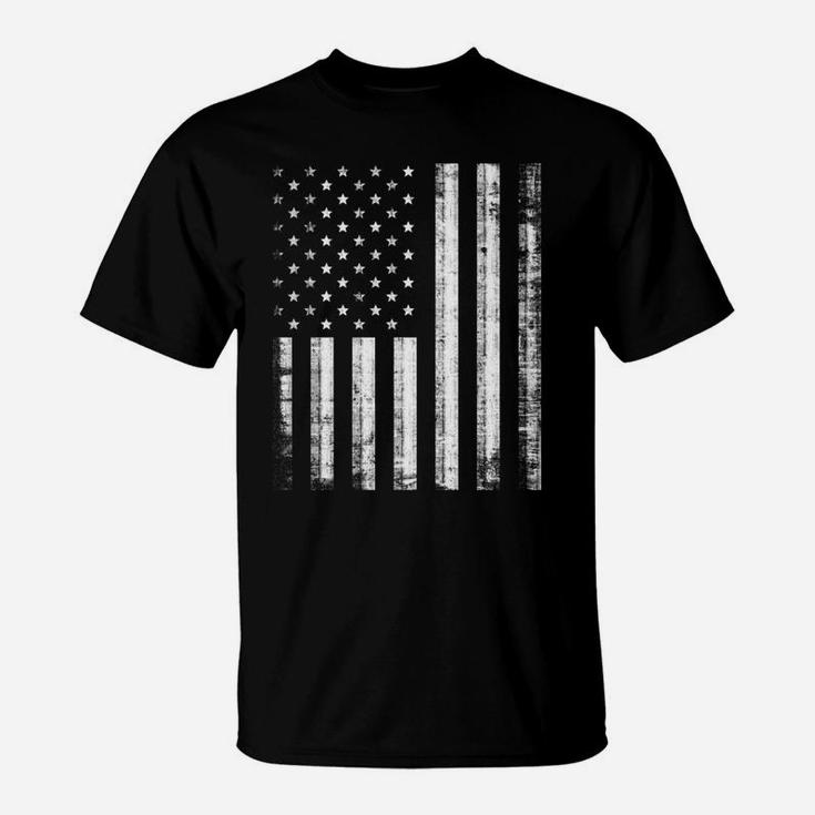 Think While It's Still Legal Distressed American Flag Design T-Shirt