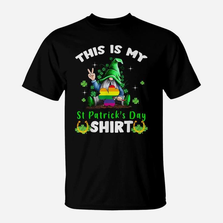 This Is My St Patrick's Day Shirt Gnomes Gay Pride Lgbt T-Shirt