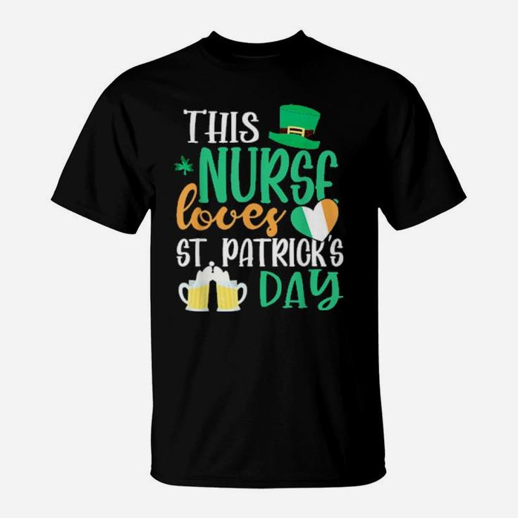 This Nurse Loves St Patricks Day Irish T-Shirt