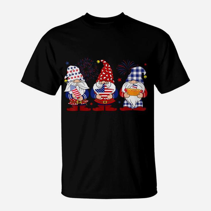 Three Gnomes 4Th Of July Independence Day American Flag Gift T-Shirt