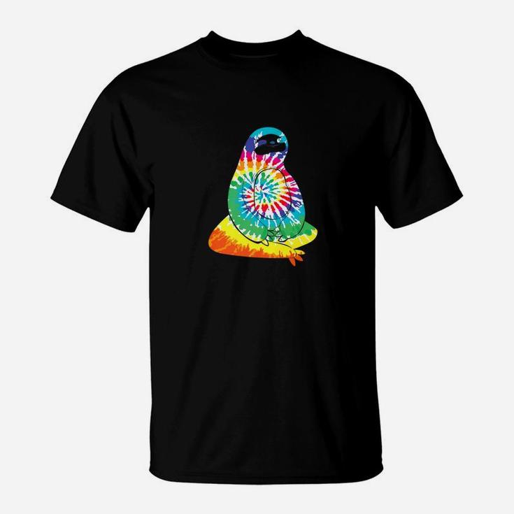 Tie Dye Sloth Tie Dyed Print Meditation T-Shirt