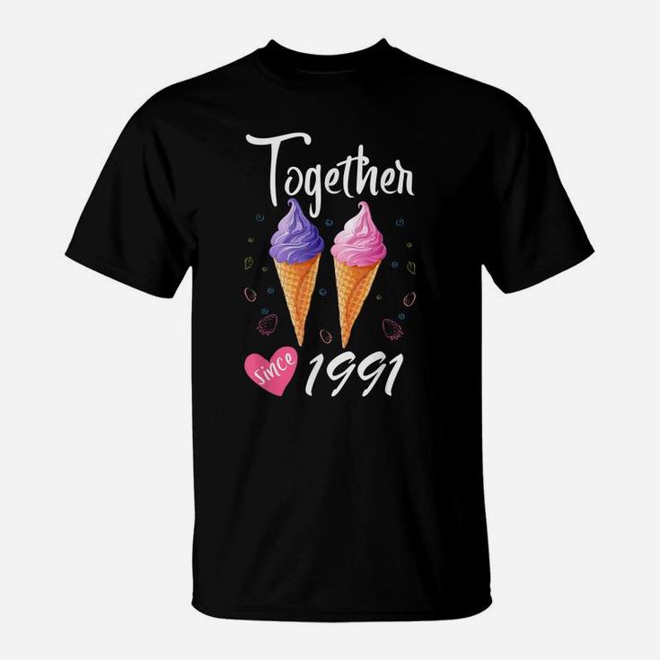 Together Since 1991 29 Years Being Awesome Aniversary Gift T-Shirt