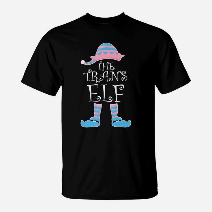 Trans Elf Cute Gay Pride Gift Transgender Christmas Pajama T-Shirt