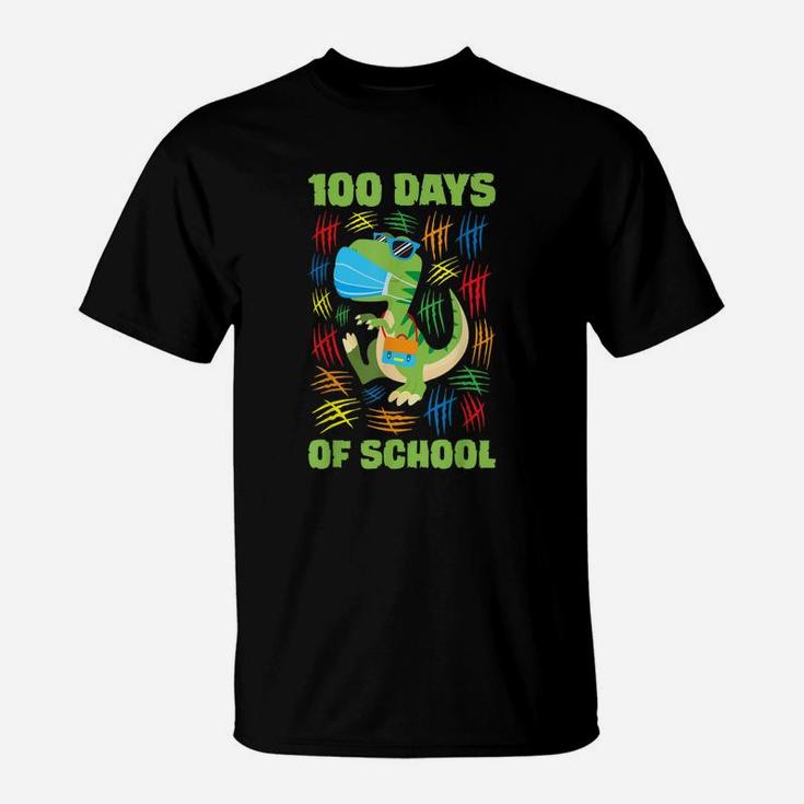 Trex Funny 100 Days Of School Boys Girls Gift T-Shirt