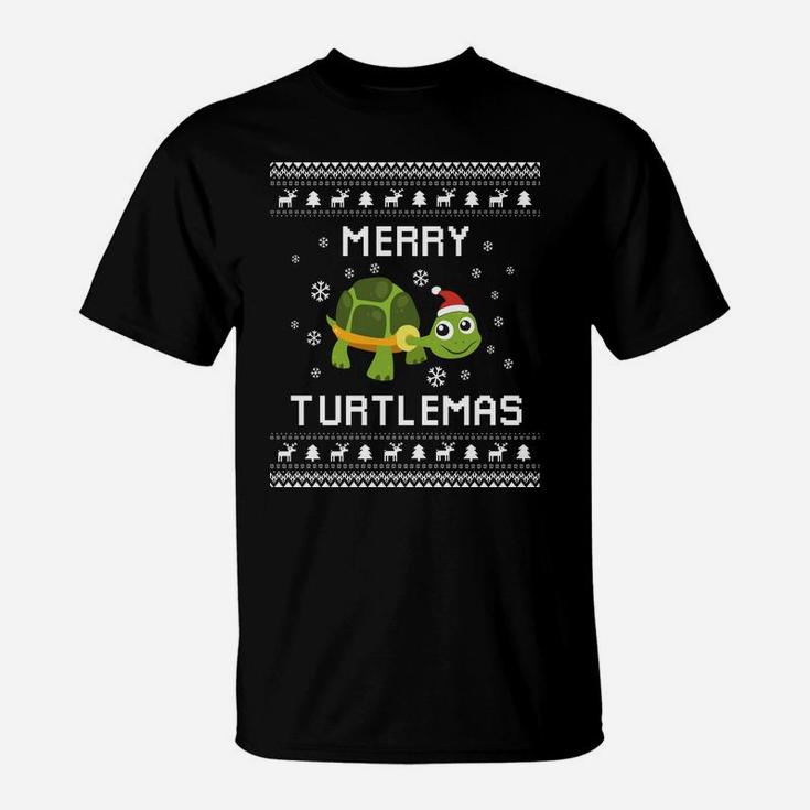 Turtle Lover Christmas Ugly Xmas Turtle Sweater Gift Sweatshirt T-Shirt