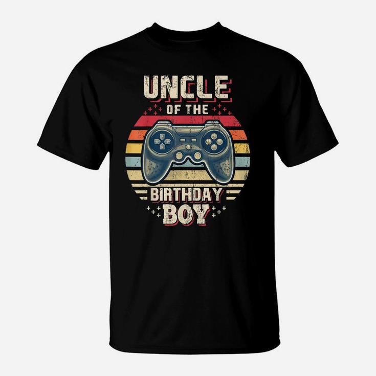 Uncle Of The Birthday Boy Matching Video Game Birthday Gift T-Shirt