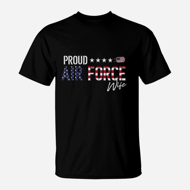 Us Flag Proud Air Force Wife T-Shirt