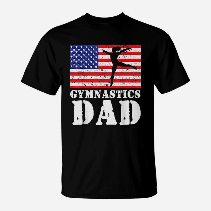 USA American Flag Gymnastics Dad Hobbie Gift T-Shirt