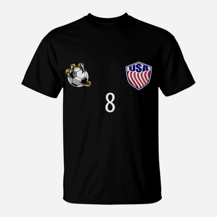 Usa Training  Number 8 Front And Back Design T-Shirt