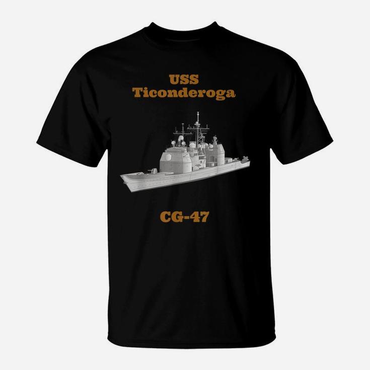 Uss Ticonderoga Cg-47 Navy Sailor Veteran Gift T-Shirt