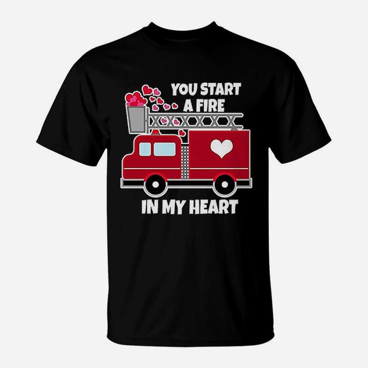 Valentine Fire Truck T-Shirt