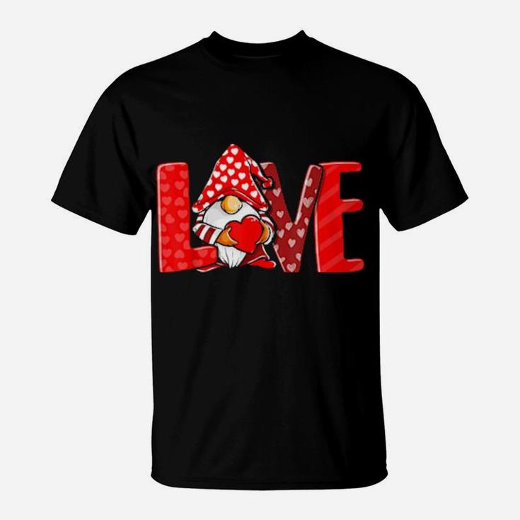 Valentines Day Gnome Love Boys Girls T-Shirt