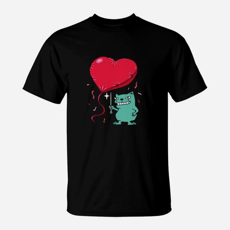 Valentines Day Heart Single Pet Owner Grumpy T-Shirt