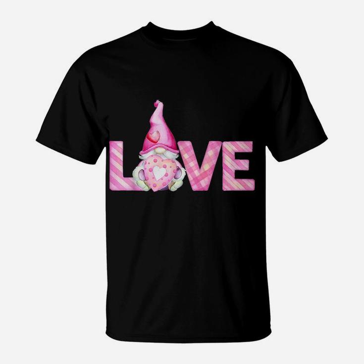 Valentine's Day Shirt Gnome Love Funny Gifts T-Shirt