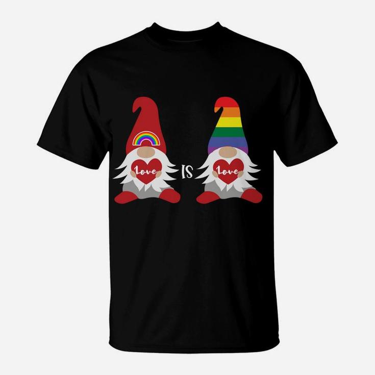 Valentine's Gay Pride Month Rainbow Gnome Gift Lgbqt Sweatshirt T-Shirt