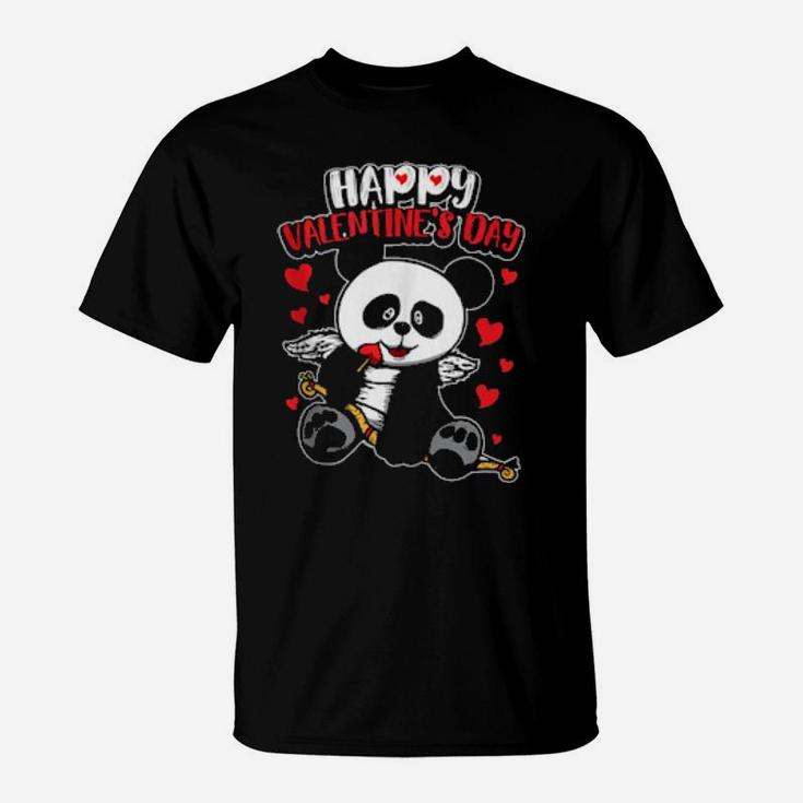Valentine's Panda Sweet Cupid Animals T-Shirt