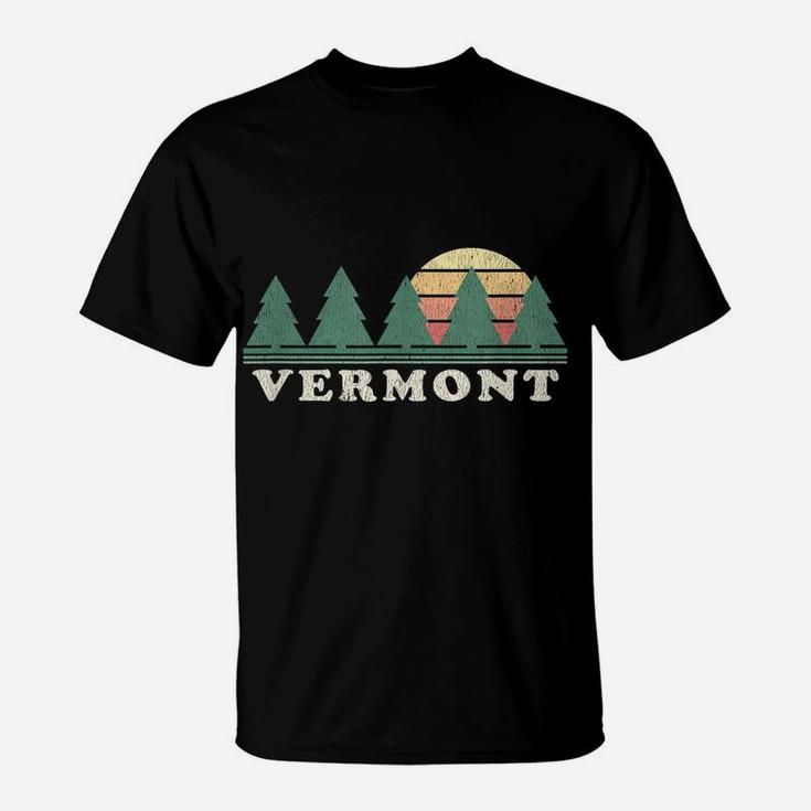 Vermont Vt  Vintage Graphic Tee Retro 70S Design T-Shirt