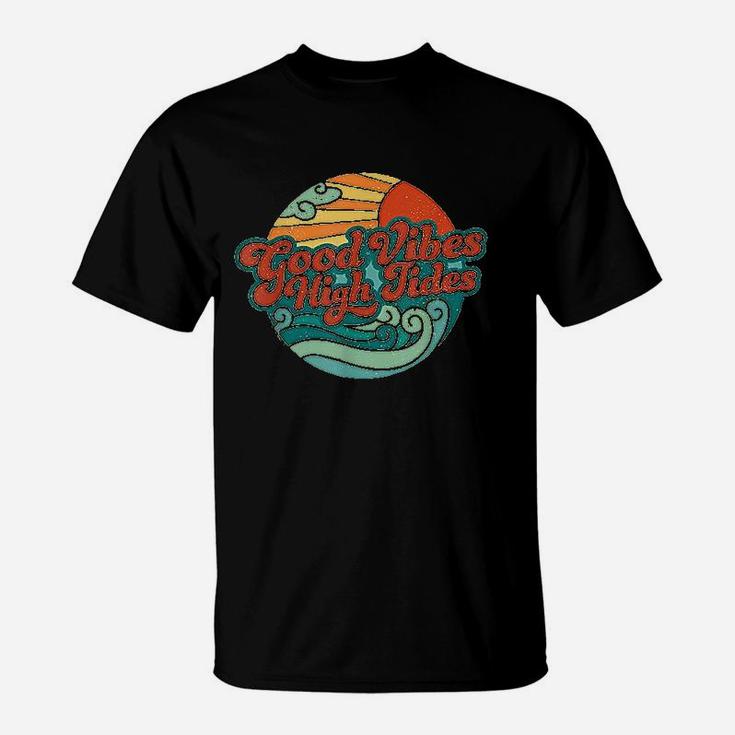 Vibes High Tides Retro 60S Summer Gift T-Shirt