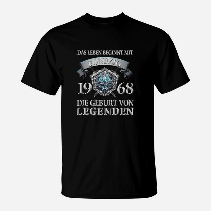 Vintage 1968 Geburtsjahr Legenden T-Shirt, Retro Look Design