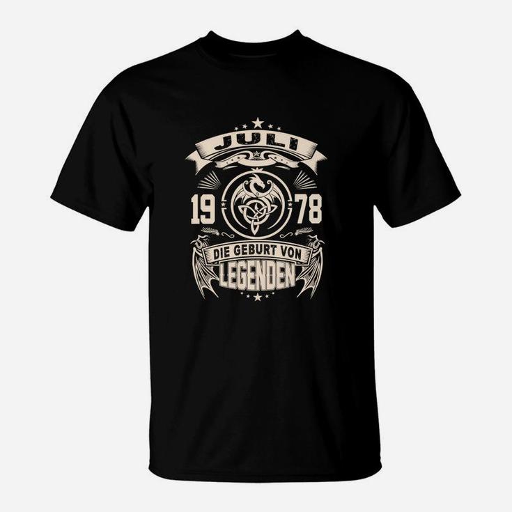 Vintage 1978 Geburtsjahr Legendäres T-Shirt, Retro Jubiläumsdesign