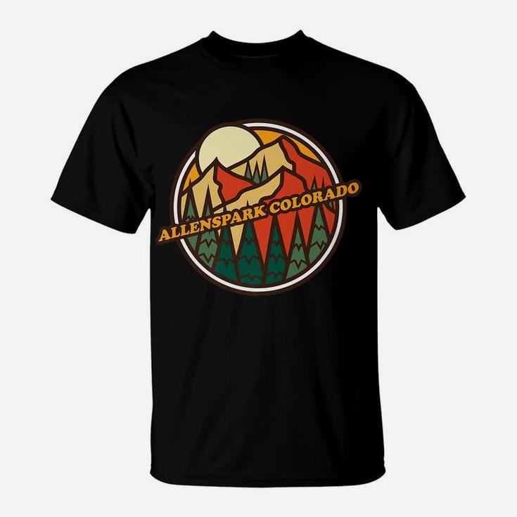 Vintage Allenspark, Colorado Mountain Hiking Souvenir Print T-Shirt