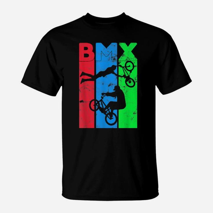 Vintage Bmx Bike Bicycle Racing Stunt T-Shirt