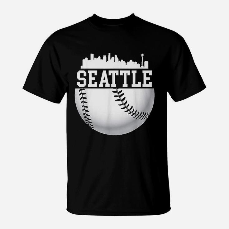 Vintage Downtown Seattle Baseball Retro Washington T-Shirt