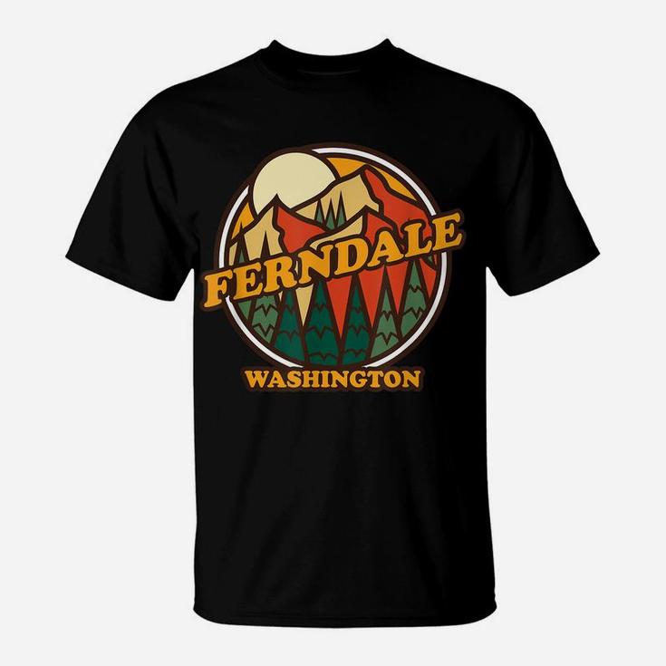 Vintage Ferndale, Washington Mountain Hiking Souvenir Print T-Shirt