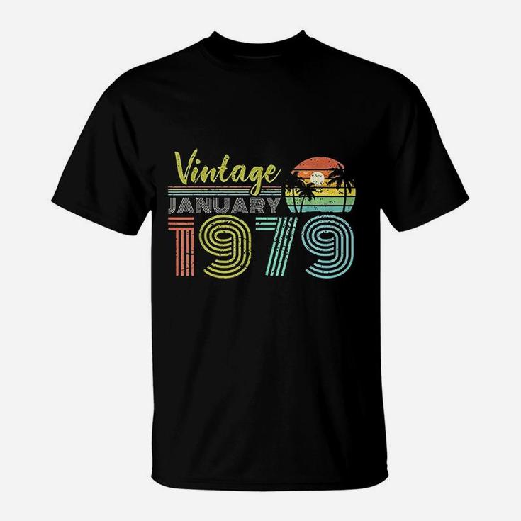 Vintage January 1979 42 Years Old Birthday T-Shirt
