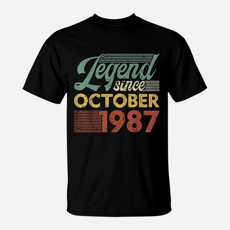 Vintage Legend Since October 1987 Birthday T-Shirt