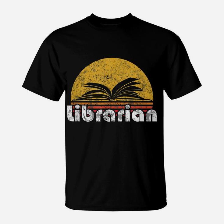 Vintage Reading Book Shirt Librarian Retro Sunset Gift T-Shirt