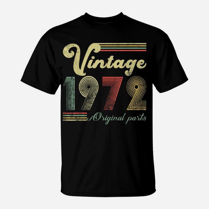Vintage Retro 1972 50 Years Old 50Th Birthday Gift Men Women T-Shirt