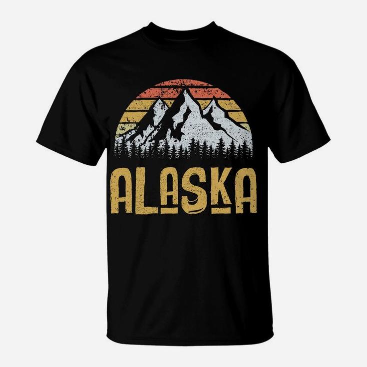 Vintage Retro Alaska US Mountains Glacier Hoodie T-Shirt