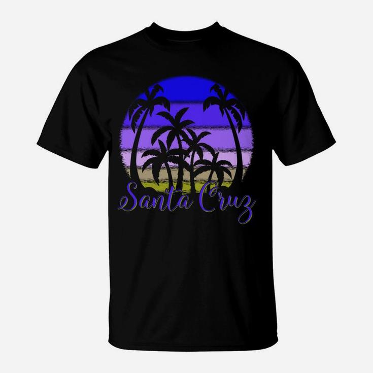 Vintage Santa Cruz Beach California Cal Cali Sunset Retro T-Shirt