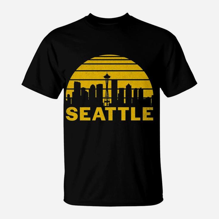 Vintage Seattle Washington Cityscape Retro T-Shirt