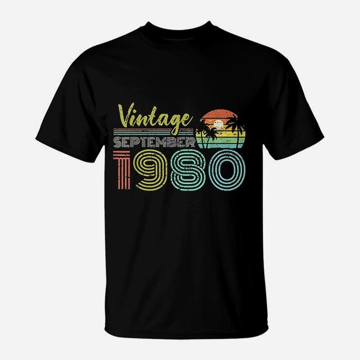 Vintage September 1980 41 Years Old Birthday T-Shirt