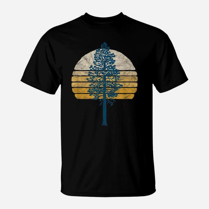 Vintage Tree & Sunset Distressed 80S Vibe Retro T-Shirt