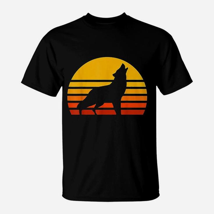 Vintage Wolf Sunset Retro Wolf T-Shirt
