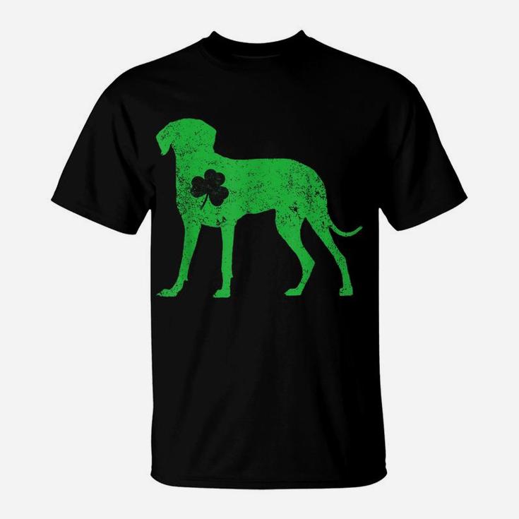Weimaraner Irish Clover St Patrick Day Leprechaun Dog Gifts T-Shirt