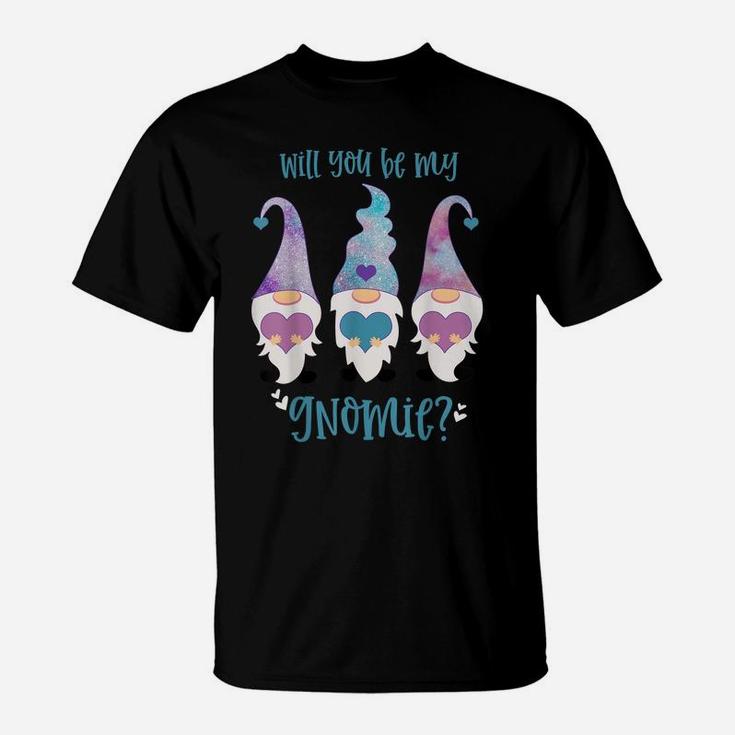 Will You Be My Gnomie Valentine Gnome Couples Matching T-Shirt