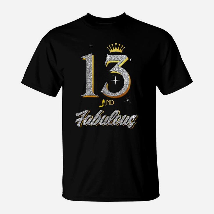Womens 13Th Birthday And Fabulous For Girl Women 13 Years Old T-Shirt